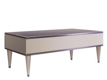 Журнальный столик с ящиком Римини (Слоновая кость/Серебро) РМСТ-2