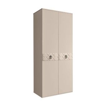 Шкаф 2-х дверный Bogemia Farfalle (Ваниль/Хром) БМШ2/2(Fa)