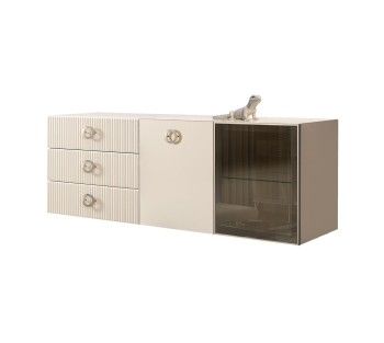 Комод 1.6м Bogemia Fly Fillini (Слоновая кость) (Lakobel/Хром) БМКМ-4[5][10]