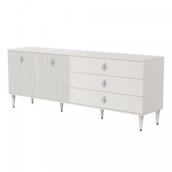 Комод для гостиной 2.1м Римини СОЛО (Бежевый/Серебро) РМКМ-5(s)