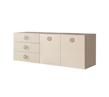 Комод 1.6м Bogemia Fly Fillini (Слоновая кость) (Novabuk/Хром) БМКМ-4