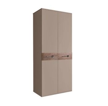 Шкаф 2-х дверный Bogemia Wood Wo (Мокка/Хром) БМШ2/2(Wo)