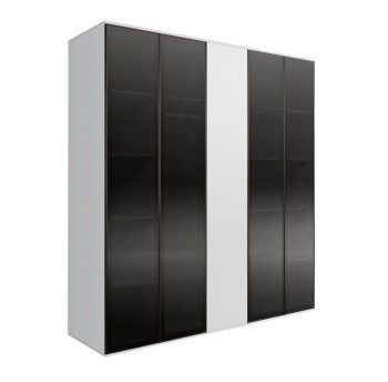 Шкаф 5-ти дв. Bogemia Air (Белый/Черный) БМШ2/5(4)