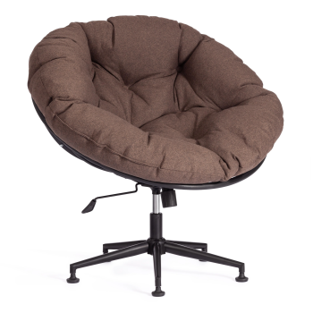 Кресло CLOUDE, рогожка/металл, 97х98х90-96см, коричневый, 3М7-147