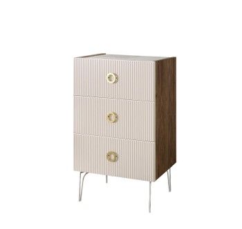 Комод Bogemia Woodline Fi (Слоновая кость) (Novabuk/Золото) БМКМ-1