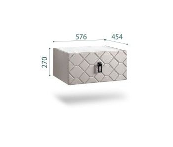 Тумба прикроватная Bogemia Fly Farfalle (Шелк) (Novabuk/Черный) БМТП-1