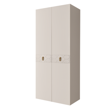 Шкаф 2-х дверный Bogemia Farfalle (Слоновая кость/Золото) БМШ2/2(Fa)