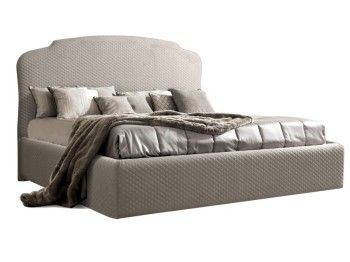 Кровать Римини 1,4 м, с подъемным механизмом (светло-серый), РМКР140-2[3], стеганые царги