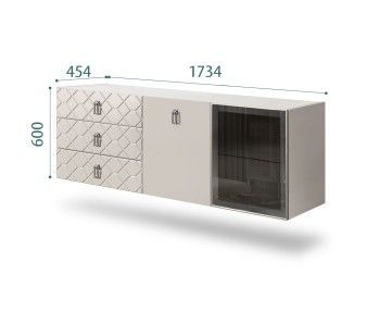 Комод 1.6м Bogemia Fly Farfalle (Шелк) (Novabuk/Хром) БМКМ-4[5][10]