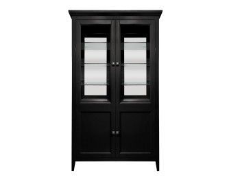 Витрина 2 дверная с зеркалом Manhattan (Черный)