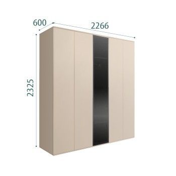 Шкаф 5-ти дв. Bogemia Air (Ваниль/Серебро) БМШ2/5(1)