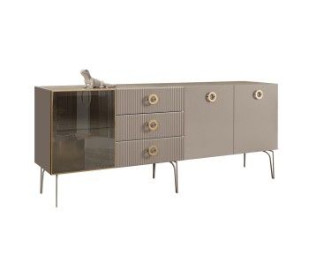 Комод 2.1м Bogemia Fillini (Мокка) (Lakobel/Золото) БМКМ-5(Fi)[4]