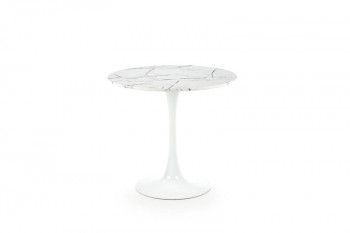 Стол обеденный Halmar DENVER (белый мрамор/белый)