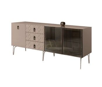 Комод 2.1м Bogemia Farfalle (Мокка) (Lakobel/Черный) БМКМ-5(Fa)[5][10]