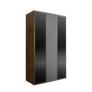 Шкаф 3-х дверный Bogemia Woodline Air (Серый/Серебро) БМШ2/3(2)