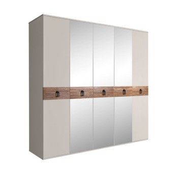 Шкаф 5-ти дв. с зеркалами Bogemia Wood Fa (Шелк/Черный) БМШ1/5(Wo)