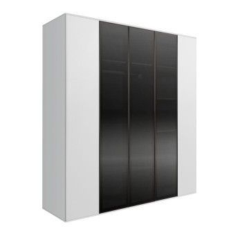 Шкаф 5-ти дв. Bogemia Air (Белый/Черный) БМШ2/5(3)