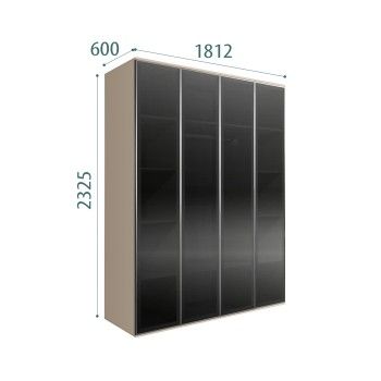Шкаф 4-х дверный Bogemia Air (Ваниль/Серебро) БМШ2/4(4)