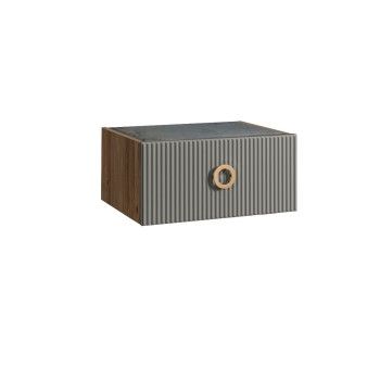 Тумба прикроватная Bogemia Woodline Fly Fi (Серый) (Novabuk/Золото) БМТП-1