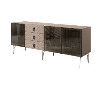 Комод 2.1м Bogemia Farfalle (Мокка) (Novabuk/Черный) БМКМ-5(Fa)[5]