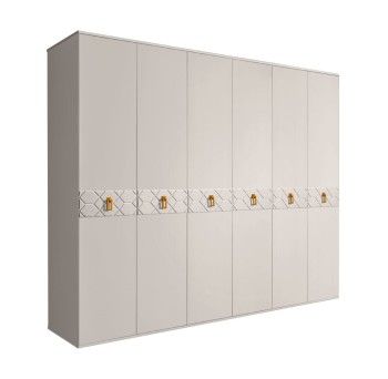 Шкаф 6-ти дв. Bogemia Farfalle (Шелк/Золото) БМШ2/6(Fa)
