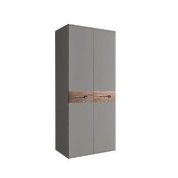 Шкаф 2-х дверный Bogemia Wood Wo (Серый/Хром) БМШ2/2(Wo)