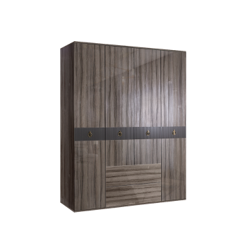 Шкаф 4-х дверный с ящиками Римини СОЛО (Орех империя/Золото) РМШ2/41(s)