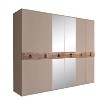 Шкаф 6-ти дв. с зеркалами Bogemia Wood Fa (Мокка/Черный) БМШ1/6(Wo)