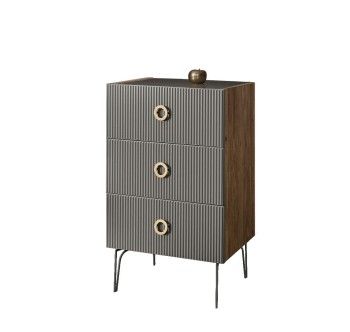 Комод Bogemia Woodline Fi (Серый) (Lakobel/Золото) БМКМ-1