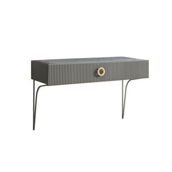 Стол туалетный (консоль) Bogemia Fillini (Серый) (Novabuk/Золото) БМСТ-1(FI)