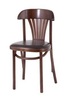 Стул Астра Классик мягкий (Темный тон, экокожа коричневая)