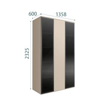 Шкаф 3-х дверный Bogemia Air (Ваниль/Серебро) БМШ2/3(2)