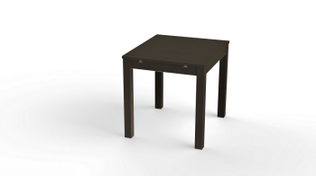 ВАРДИГ стол обеденный раскладной ИКЕА / IKEA С 80(120)x70 шпон, ясень черный