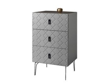 Комод Bogemia Farfalle (Серый) (Lakobel/Черный) БМКМ-1(Fa)