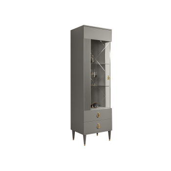 Витрина 1-ств. Римини СОЛО (Серый/Золото) (Правая) РМВ1-1С(s)