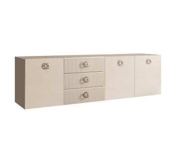 Комод 2.1м Bogemia Fly Fillini (Слоновая кость) (Novabuk/Хром) БМКМ-5