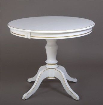 Стол Эгина (Белый/патина золото)