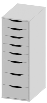 ИНГАР комод ИКЕА / IKEA белый высокий с выдвижными ящиками