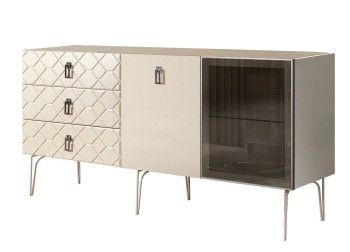Комод 1.6м Bogemia Farfalle (Слоновая кость) (Novabuk/Хром) БМКМ-4(Fa)[5][10]