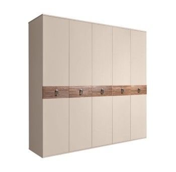 Шкаф 5-ти дв. Bogemia Wood Fa (Ваниль/Хром) БМШ2/5(Wo)