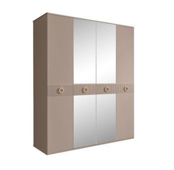 Шкаф 4-х дв. с зеркалами Bogemia Fillini (Мокка/Золото) БМШ1/4(Fi)