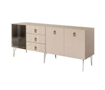 Комод 2.1м Bogemia Farfalle (Ваниль) (Novabuk/Золото) БМКМ-5(Fa)[4]