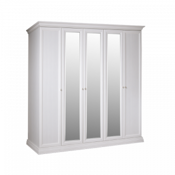 Шкаф 5-и дв. для платья и белья (3 зеркала) Амели дуб АМШ1/5