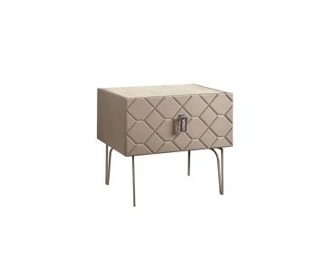 Тумба прикроватная Bogemia Farfalle (Мокка) (Novabuk/Хром) БМТП-1(Fa)