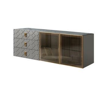 Комод 1.6м Bogemia Fly Farfalle (Серый) (Novabuk/Золото) БМКМ-4[5]