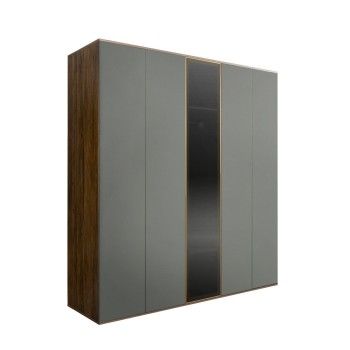 Шкаф 5-ти дв. Bogemia Woodline Air (Серый/Золото) БМШ2/5(1)