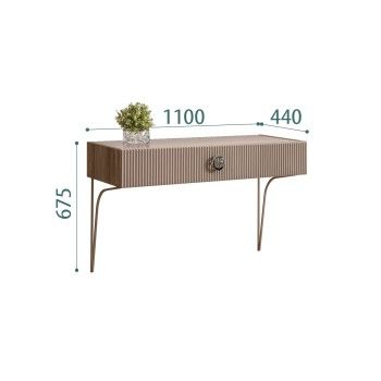 Стол туалетный Bogemia Woodline Fi (Мокка) (Lakobel/Хром) БМСТ-1