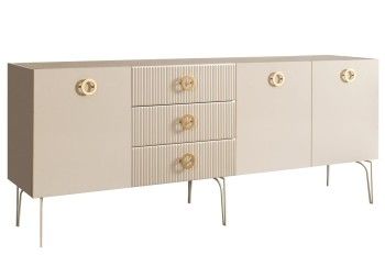 Комод 2.1м Bogemia Fillini (Слоновая кость) (Novabuk/Золото) БМКМ-5(Fi)