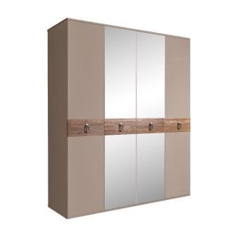 Шкаф 4-х дв. с зеркалами Bogemia Wood Fa (Мокка/Хром) БМШ1/4(Wo)