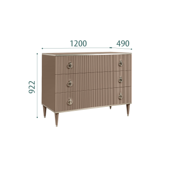 Комод Римини СОЛО (Мокка/Серебро) РМКМ-1(s)